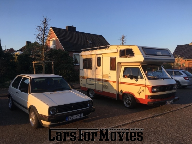 CarsForMovies | VW T3 Karmann Gipsy 1986 Deutschland Beige Braun Zivilfahrzeug Wohnmobil Niedersachsen 4513 Wohnwagen Camping